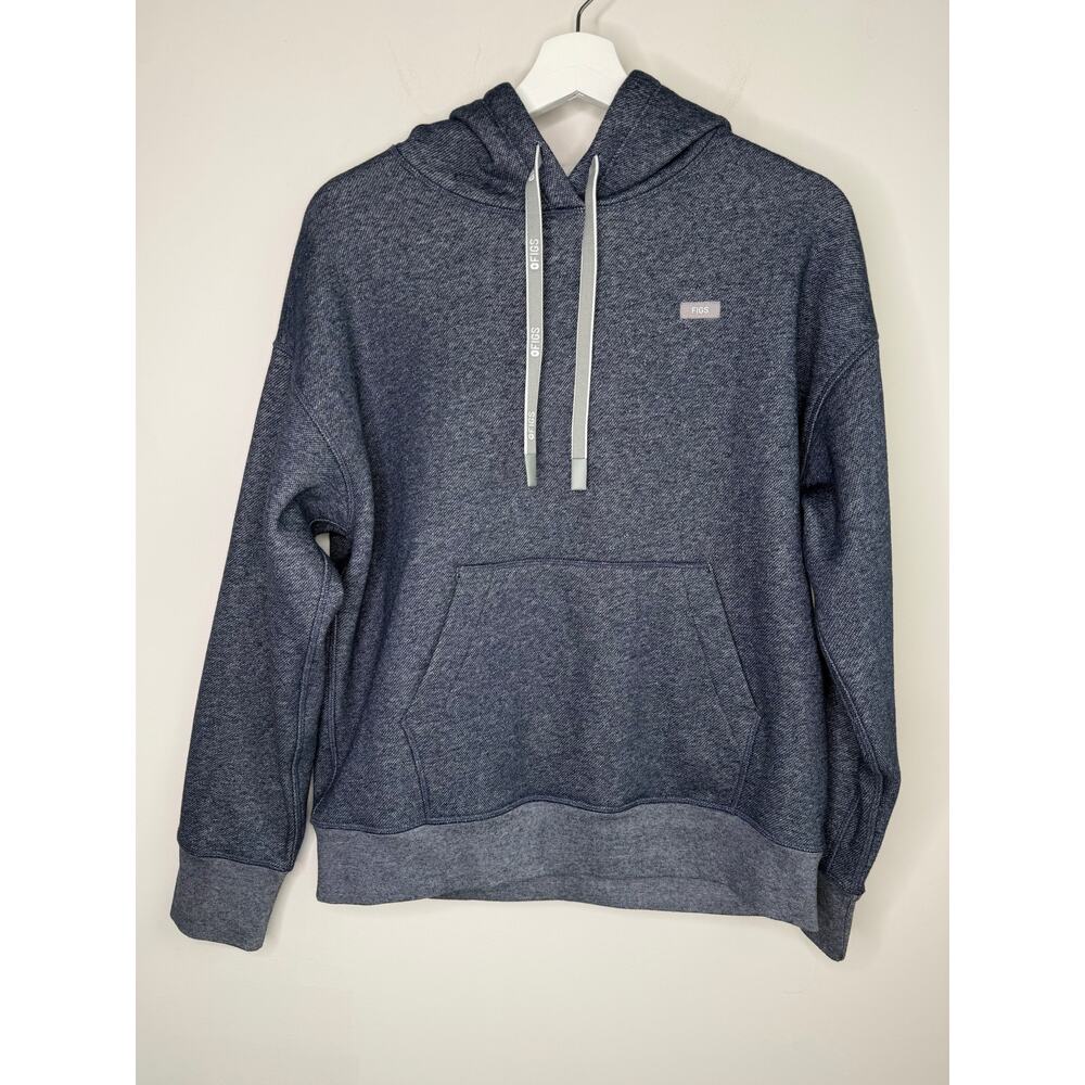 FIGS Long Sleeve Kangaroo Pocket Hoodie Sweatshirt Heather Blue Men's Medium